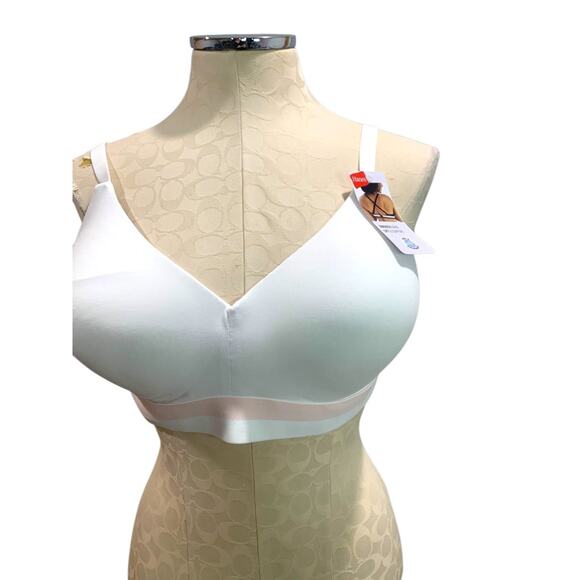 3XL Hanes New Comfort Flex Wireless T-Shirt Bra White MHG568 - Picture 2 of 6